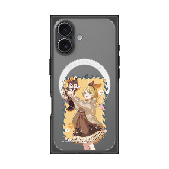 Premium Square Case with MagSafe［ Hatsune Miku × Kuppy Ramune - Kagamine Rin × Ram - Full-body Illustration 1 ］