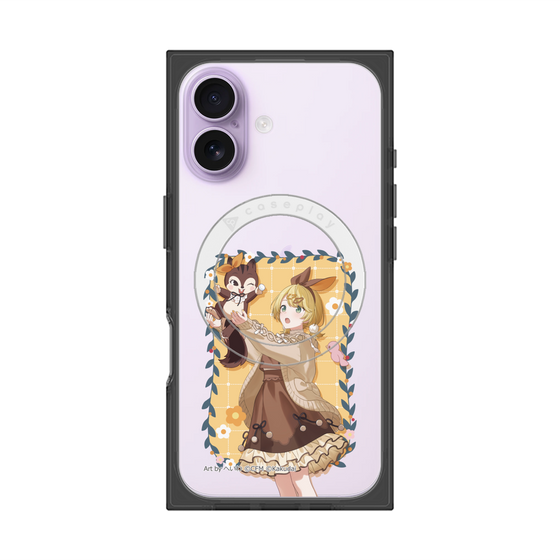Premium Square Case with MagSafe［ Hatsune Miku × Kuppy Ramune - Kagamine Rin × Ram - Full-body Illustration 1 ］