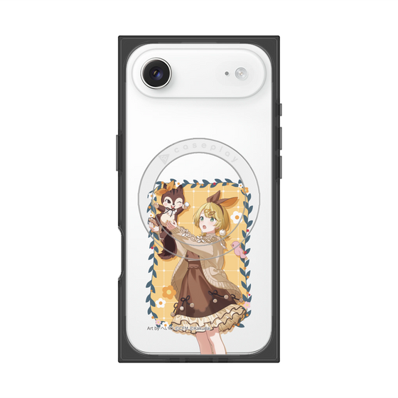 Premium Square Case with MagSafe［ Hatsune Miku × Kuppy Ramune - Kagamine Rin × Ram - Full-body Illustration 1 ］