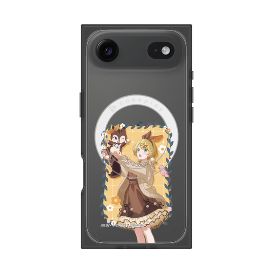 Premium Square Case with MagSafe［ Hatsune Miku × Kuppy Ramune - Kagamine Rin × Ram - Full-body Illustration 1 ］