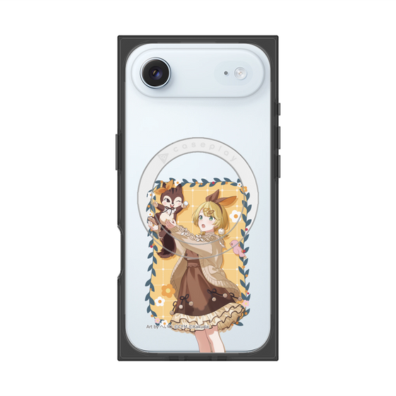 Premium Square Case with MagSafe［ Hatsune Miku × Kuppy Ramune - Kagamine Rin × Ram - Full-body Illustration 1 ］