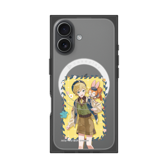 Premium Square Case with MagSafe［ Hatsune Miku × Kuppy Ramune - Kagamine Len × Kuppy - Full-body Illustration 1 ］