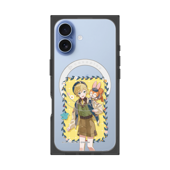 Premium Square Case with MagSafe［ Hatsune Miku × Kuppy Ramune - Kagamine Len × Kuppy - Full-body Illustration 1 ］