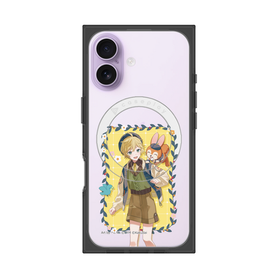 Premium Square Case with MagSafe［ Hatsune Miku × Kuppy Ramune - Kagamine Len × Kuppy - Full-body Illustration 1 ］