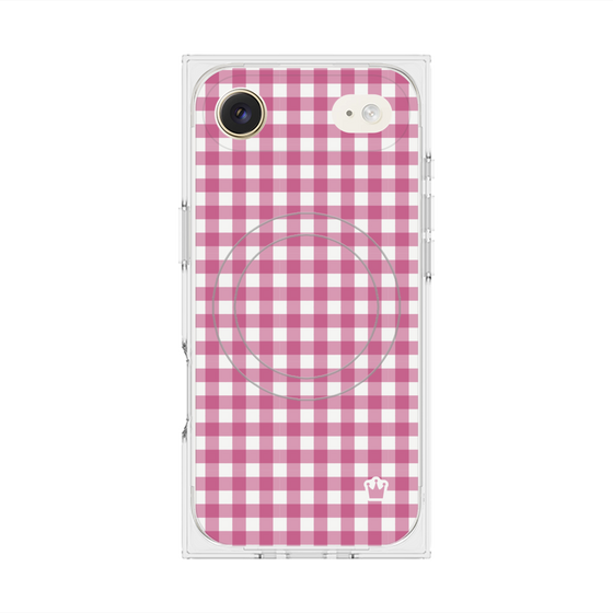 Premium Square Case with MagSafe［ Checkered Pink ］