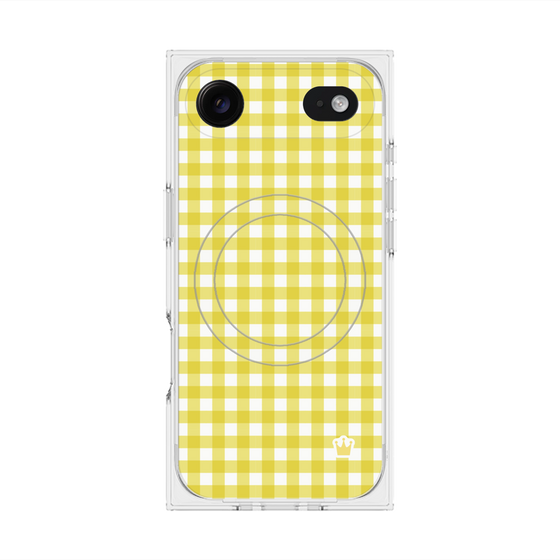 Premium Square Case with MagSafe［ Checkered Yellow ］
