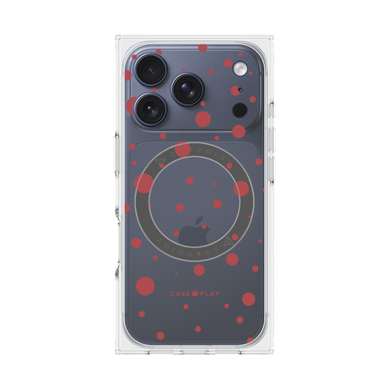 Premium Square Case with MagSafe［ Dippin Dots Red ］