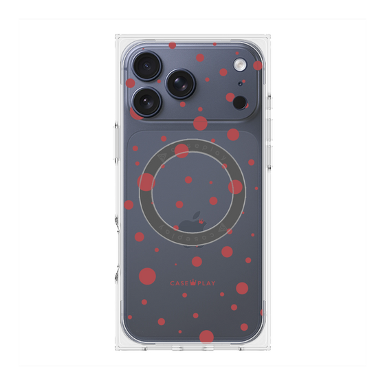 Premium Square Case with MagSafe［ Dippin Dots Red ］