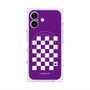 Premium Square Case with MagSafe［ Racing Checkered Flag Purple ］