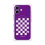 Premium Square Case with MagSafe［ Racing Checkered Flag Purple ］