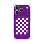 Premium Square Case with MagSafe［ Racing Checkered Flag Purple ］