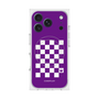 Premium Square Case with MagSafe［ Racing Checkered Flag Purple ］