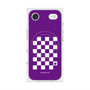 Premium Square Case with MagSafe［ Racing Checkered Flag Purple ］