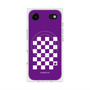 Premium Square Case with MagSafe［ Racing Checkered Flag Purple ］