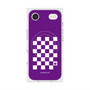 Premium Square Case with MagSafe［ Racing Checkered Flag Purple ］