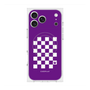 Premium Square Case with MagSafe［ Racing Checkered Flag Purple ］