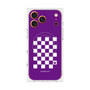 Premium Square Case with MagSafe［ Racing Checkered Flag Purple ］