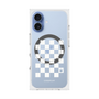 Premium Square Case with MagSafe［ Racing Checkered Flag White ］