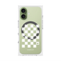 Premium Square Case with MagSafe［ Racing Checkered Flag White ］