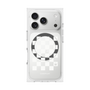 Premium Square Case with MagSafe［ Racing Checkered Flag White ］