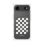Premium Square Case with MagSafe［ Racing Checkered Flag White ］