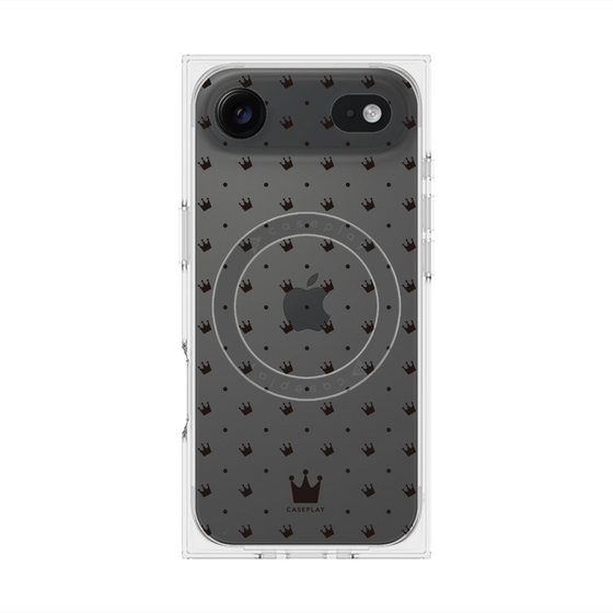 Premium Square Case with MagSafe［ Small Stripe - Red × Black ］