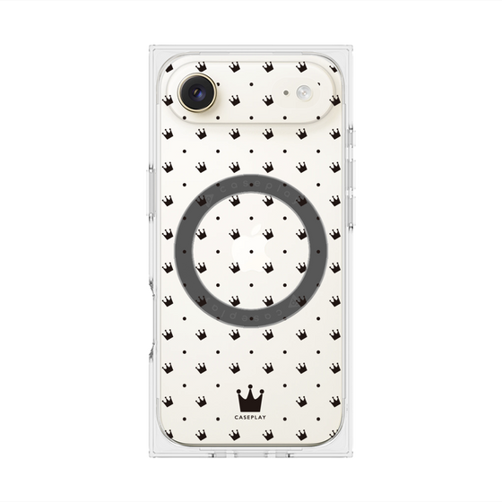 Premium Square Case with MagSafe［ Small Stripe - Red × Black ］