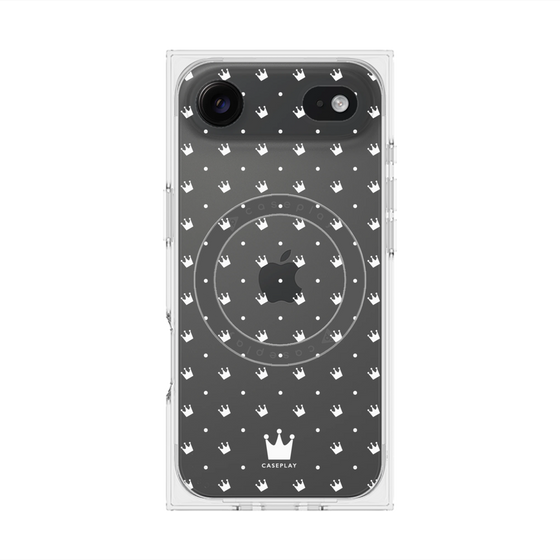 Premium Square Case with MagSafe［ CASEPLAY Crown Dots White ］