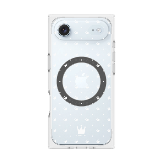 Premium Square Case with MagSafe［ CASEPLAY Crown Dots White ］