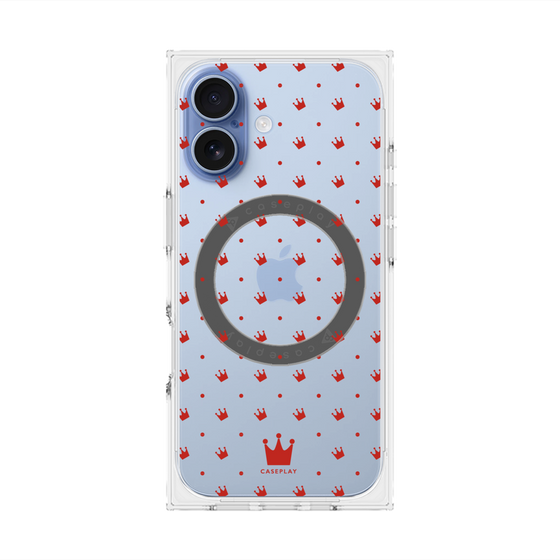 Premium Square Case with MagSafe［ CASEPLAY Crown Dots Red ］