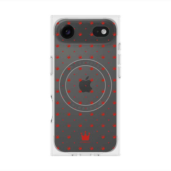 Premium Square Case with MagSafe［ CASEPLAY Crown Dots Red ］