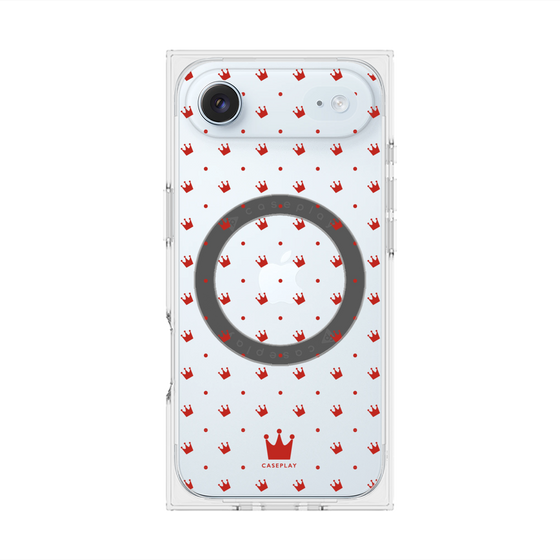 Premium Square Case with MagSafe［ CASEPLAY Crown Dots Red ］