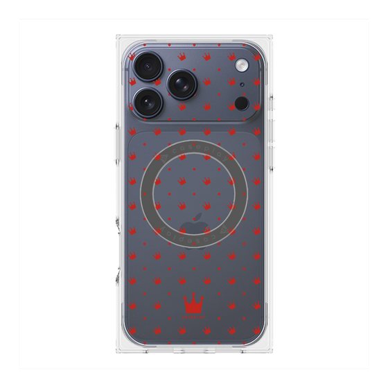 Premium Square Case with MagSafe［ CASEPLAY Crown Dots Red ］
