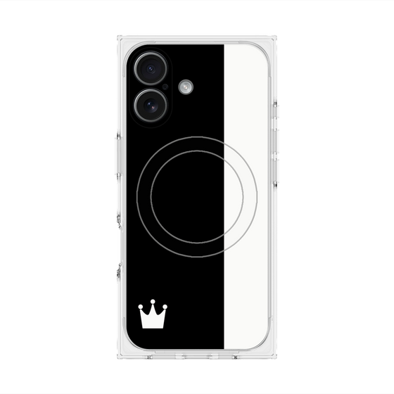 Premium Square Case with MagSafe［ CASEPLAY Bi-Colors Black & White ］