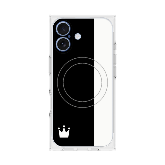 Premium Square Case with MagSafe［ CASEPLAY Bi-Colors Black & White ］