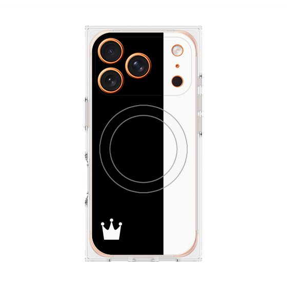 Premium Square Case with MagSafe［ CASEPLAY Bi-Colors Black & White ］