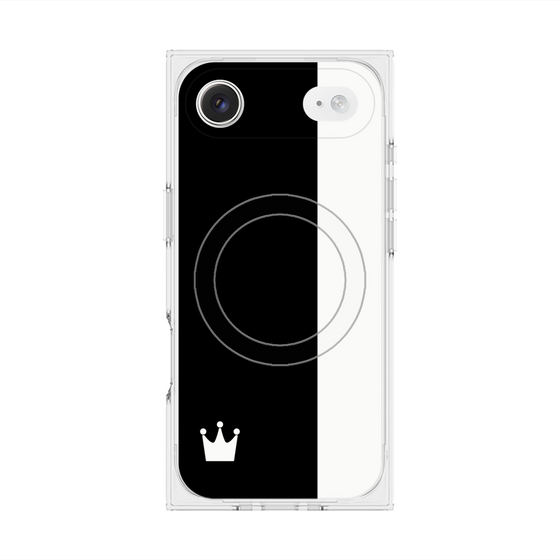 Premium Square Case with MagSafe［ CASEPLAY Bi-Colors Black & White ］