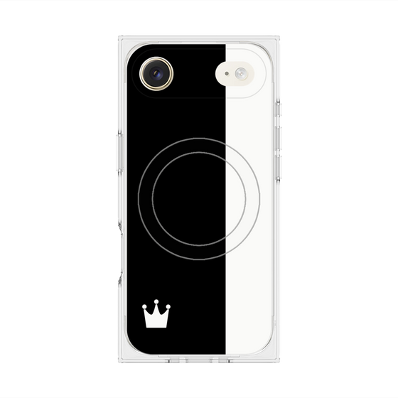 Premium Square Case with MagSafe［ CASEPLAY Bi-Colors Black & White ］