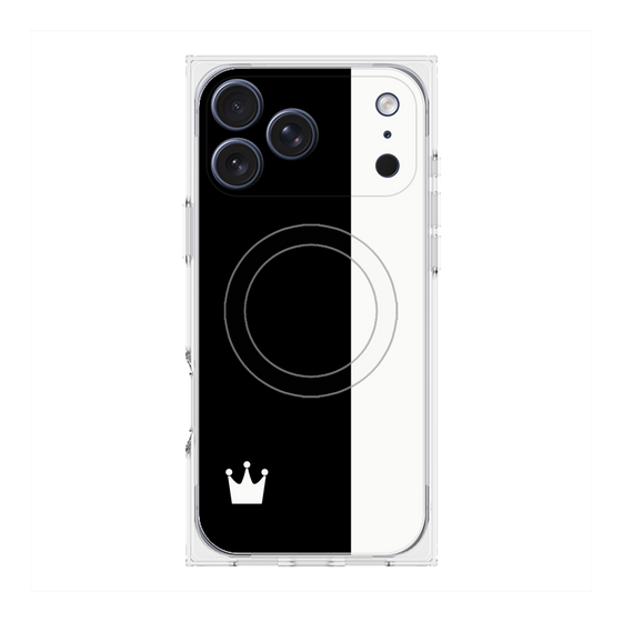 Premium Square Case with MagSafe［ CASEPLAY Bi-Colors Black & White ］