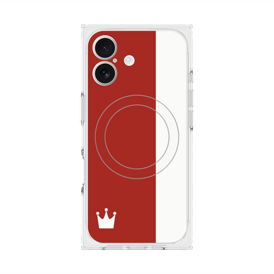 Premium Square Case with MagSafe［ CASEPLAY Bi-Colors Red & White ］