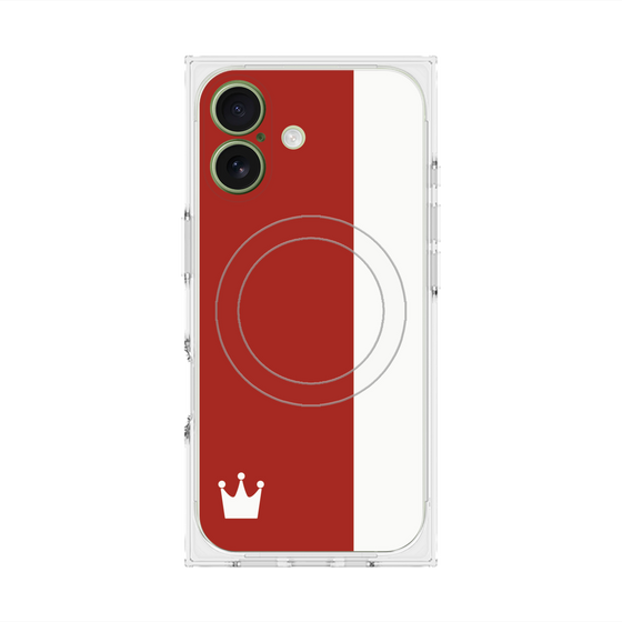 Premium Square Case with MagSafe［ CASEPLAY Bi-Colors Red & White ］