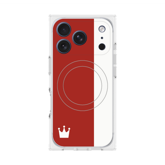 Premium Square Case with MagSafe［ CASEPLAY Bi-Colors Red & White ］