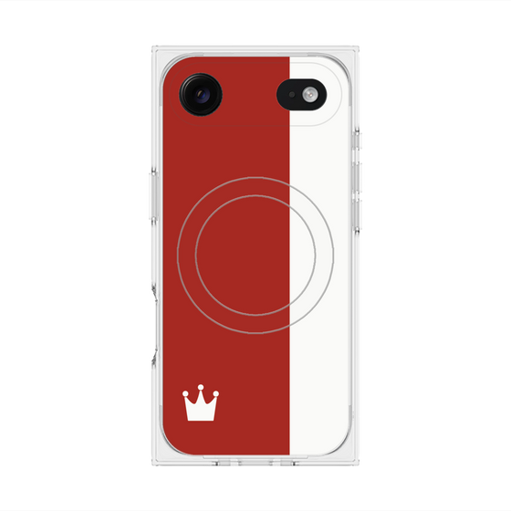 Premium Square Case with MagSafe［ CASEPLAY Bi-Colors Red & White ］