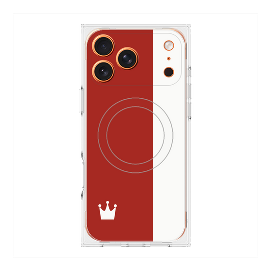 Premium Square Case with MagSafe［ CASEPLAY Bi-Colors Red & White ］