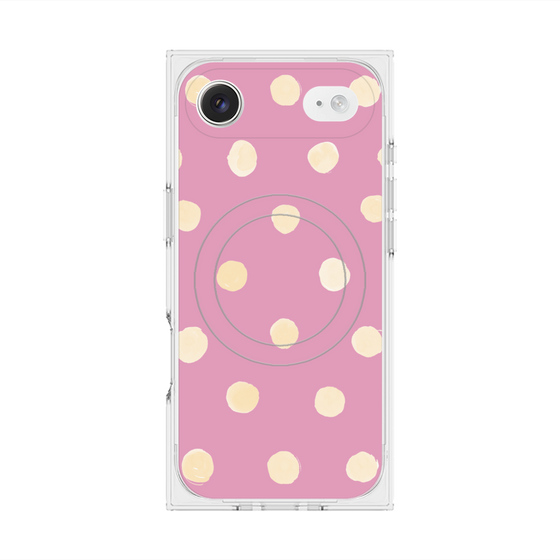 Premium Square Case with MagSafe［ Watercolor Dots Retro Color - Pink ］