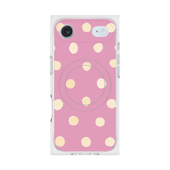 Premium Square Case with MagSafe［ Watercolor Dots Retro Color - Pink ］