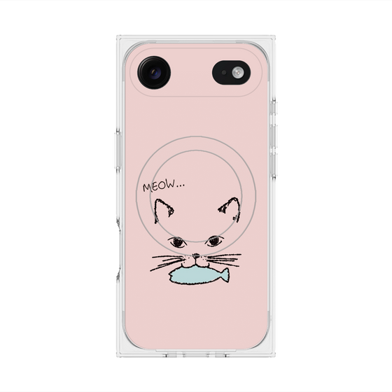 Premium Square Case with MagSafe［ Very Greedy Cat - Pink ］