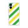 Premium Square Case with MagSafe［ Big Stripe - Green × Yellow ］