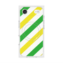 Premium Square Case with MagSafe［ Big Stripe - Green × Yellow ］