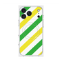 Premium Square Case with MagSafe［ Big Stripe - Green × Yellow ］